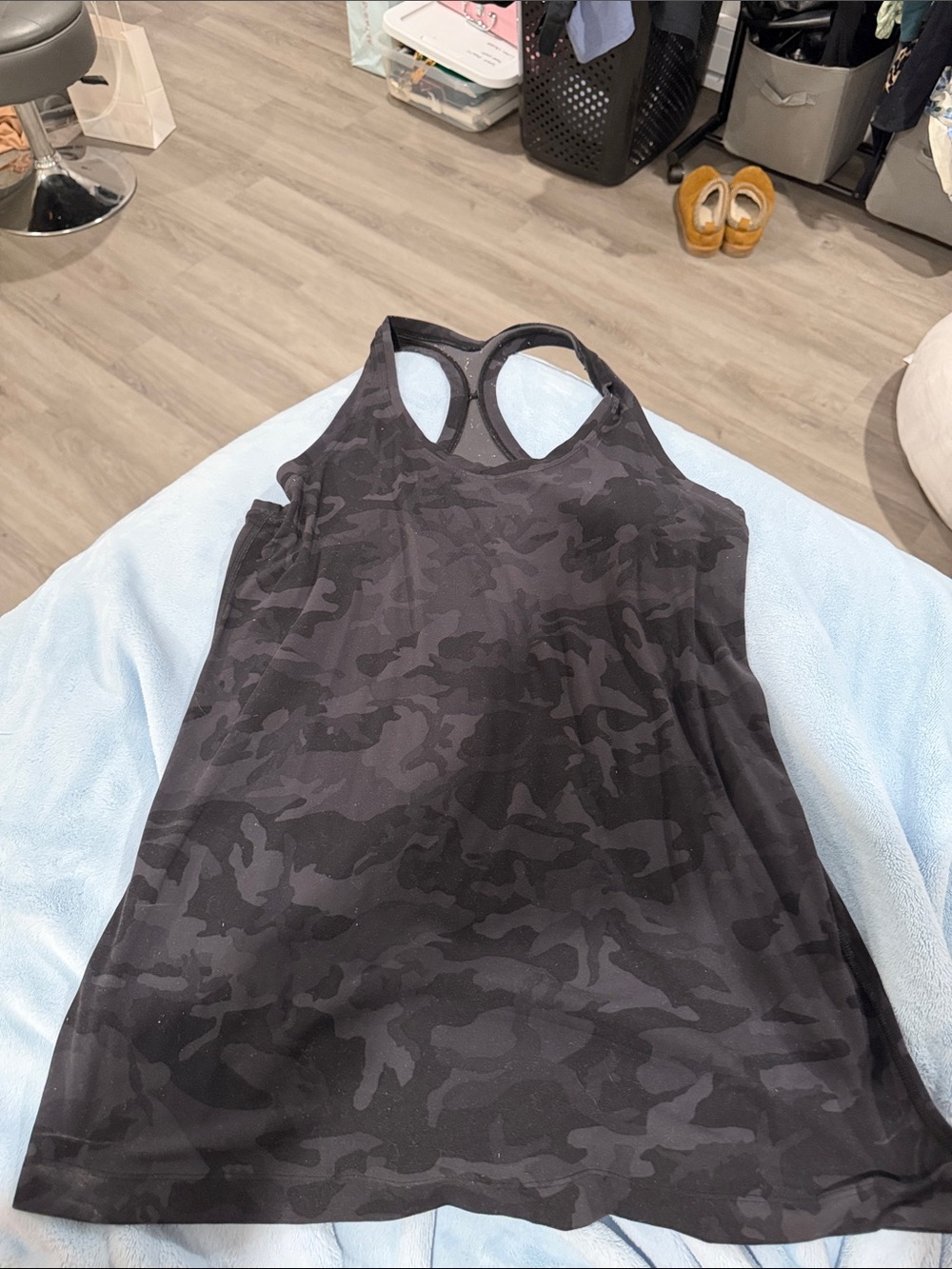 lululemon athletica Dark Gray Camo Racerback Tank